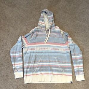 Faherty Stipe Patterned Hoodie Mens XL